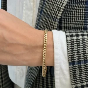 دستبند طلا مردانه مدل کارتیه متراکم